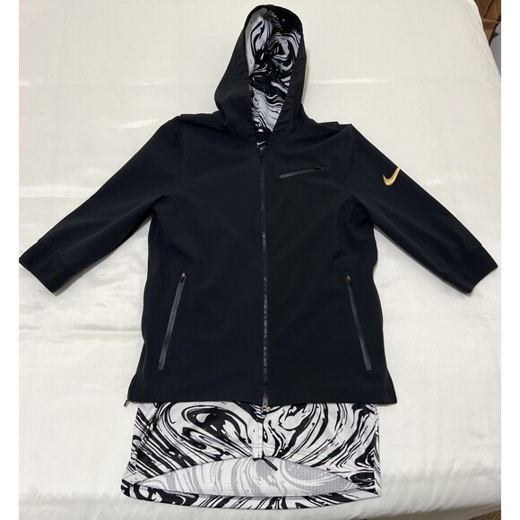 Nike Jordan Dry Fit Jacket BHM Black History Month Men's M Slim Cut Gold Swish - Picture 1 of 16